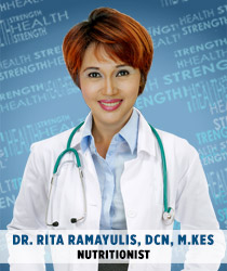 DR. Rita Ramayulis, DCN, M.Kes (CHt, ZIN, ISCANTIK, Konselor ASI)